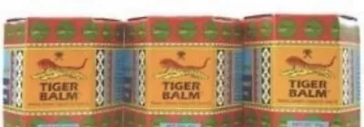 Tiger Balm (Red) Super Strength Pain Relief Ointment 19.4 X 3 Jars -Thai Edition • $23.99