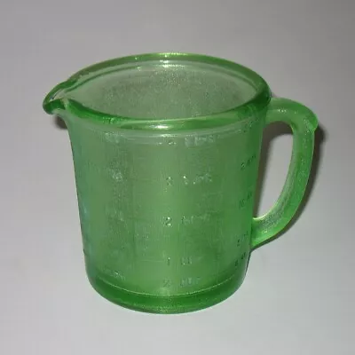 Hazel Atlas Large Green Glass Measuring Cup 4 Cup Vintage • $24