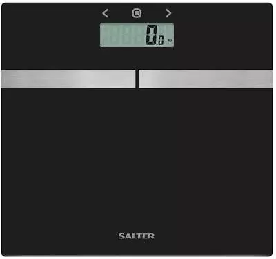 Salter Bathroom Scales BMI Weighing Digital Body Glass 180kg Body Fat 8 User • £17.95