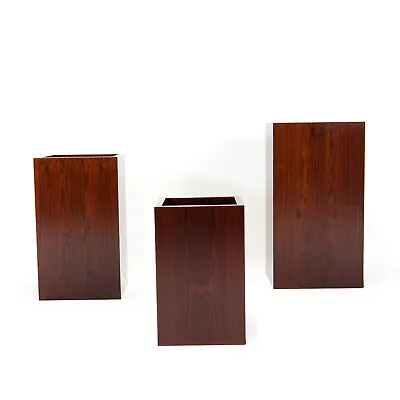 3 Retro Vintage Danish Rosewood Planter Box Pot Floor Plant Stand 1970s Modern • £1095