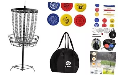 Disc Golf BasketDisc Golf RackHeavy Duty 24 Chain Portable Disc Golf Target  • $199.32