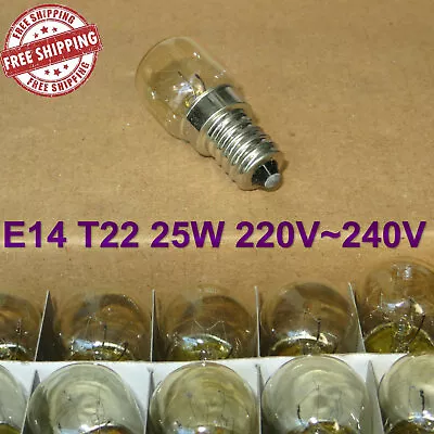 10Pcs E14 25W 220V~240V Oven Bulb Oven Lamp Heat Resistant Bulb Light 300'C S8 • $9.59