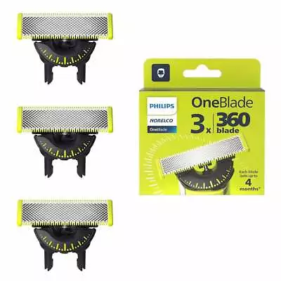 Philips OneBlade Replacement 360 Blade Head Pack Of 3 Replacement Blade Head New • $36.59