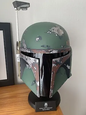 Master Replicas Star Wars Boba Fett Helmet Signature Edition Jeremy Bulloch • $6200