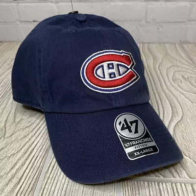 '47 Navy Montreal Canadiens Team Franchise Fitted Hat XXLG NEW • $19.99