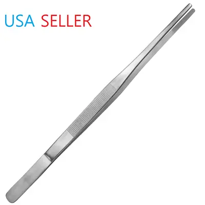 Stainless Steel Cooking Tongs Tweezers 12 Inch Long Cooking Kitchen Tool • $8.99