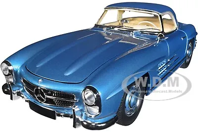 1958 Mercedes-benz 300 Sl Roadster (w198) Blue 1/18 Car Minichamps 180039042 • $174.99