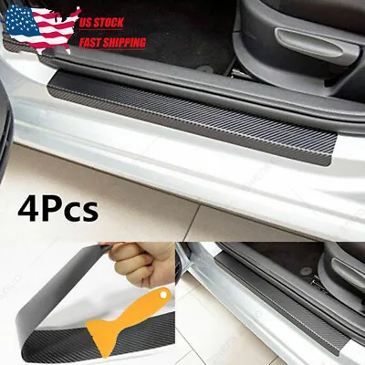 For FORD F-150 Carbon Door Sill Step Plate Scuff Cover Anti Scratch Protector US • $12.57