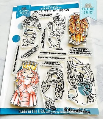 OVER THE RAINBOW-La-La Land Crafts Clear Stamp-Stamping Craft-Wizard Of Oz-Lion • $29.99