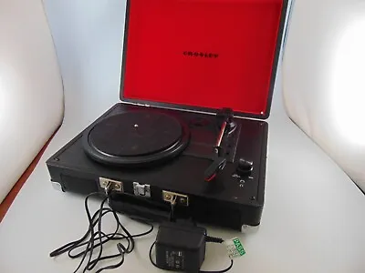 CROSSLEY TURNTABLE RECORD PLAYER CR8005A-BK CASED 33/45/78 Rpm • £49.99