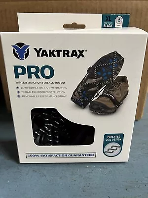 Yaktrax Pro Traction Device Unisex XL Black Winter Snow Ice Cleats One Pair New • $23.50