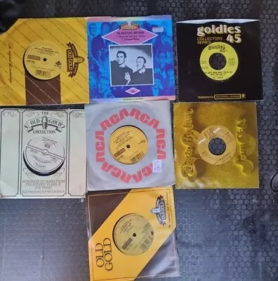 Old Gold 7  Single X7 Job Lot Rattles Ral Donner Frijid Pink Lloyd Cole Peter • £4.99