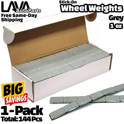 1 Box 1 Oz Grey Wheel Weights Stick-on Adhesive Tape Total 144 Pcs Lead-Free • $25.99