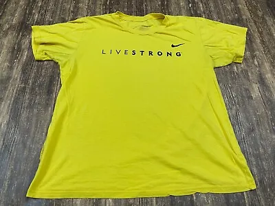 VTG Nike Livestrong Men’s Yellow T-Shirt - Small - 268515-703 • $4
