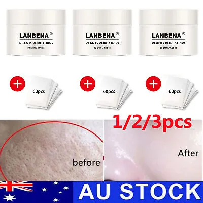 $13.55 • Buy LANBENA Blackhead Remover Cream Facial Nose Mask Plant Pore Strips Acne Peel Off