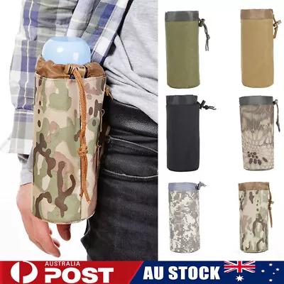 Kettle Bag Tactical Molle Water Bottle Carrier Holder Pouch Adjustable Outdoor • $12.99