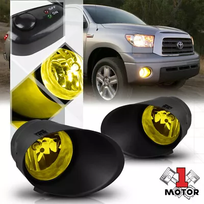 Yellow Lens Fog Light Bumper Lamp W/Switch+Harness+Bezel For 07-13 Toyota Tundra • $44.43