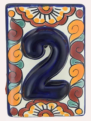  Mexican House Number Talavera Tile Home Address Tiles HIGH RELIEF • $5.50