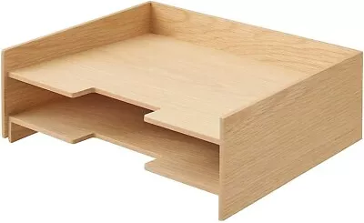 Muji MDF Ash Wood Organize Storage Tray A4 Print Paper Postcard 32x24x10.5cm • $51.84