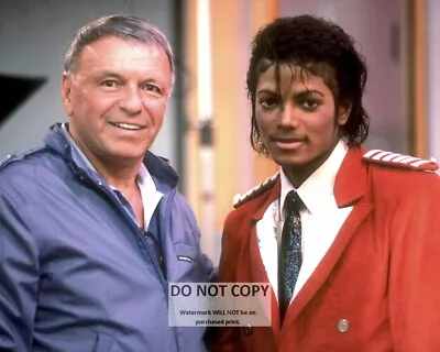 Michael Jackson Meets Frank Sinatra In 1984 - 8x10 Photo (aa-412) • $8.87