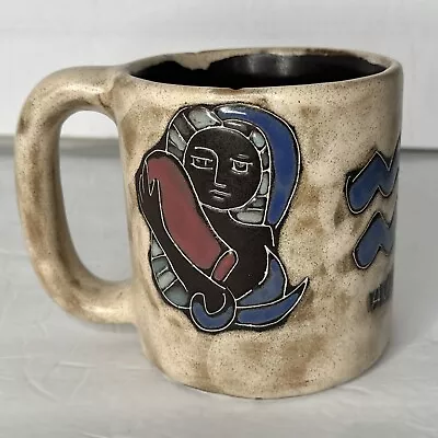 Vintage Mara Mexico Aquarius Mug 2000s Pottery Signed Lead Free Native • $12.99