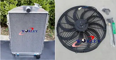 Aluminum Cooler Radiator + Fan For CHEVY HOT/STREET ROD 350 V8 AT 1938 • $205