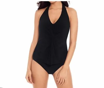 Magicsuit By Miracesuit Solid Mallory Tankini Top 6009951 Black 12 • $64.99