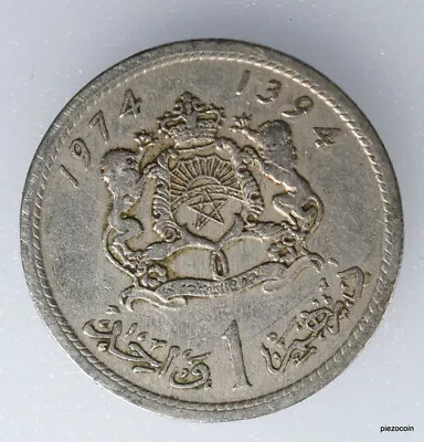 Morocco Dirham 1974 Coin Inv#A838 • $2.22