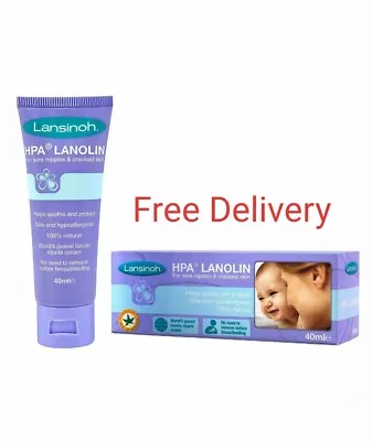 Lansinoh Cream Natural Relief Cracked Nipples Breastfeeding 40ml Free Delivery • £16.95