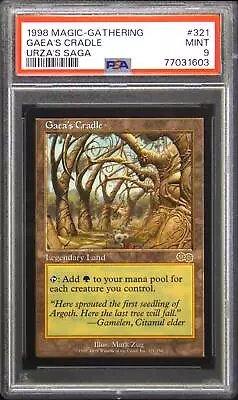 1998 Urza's Saga 321 Gaea's Cradle Rare Magic: The Gathering Card PSA 9 • $1200