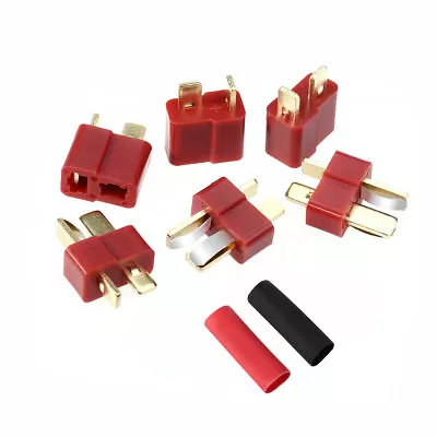 10 Pairs T-plug Connectors T-Plug Portable Deans Connector For Shop Home • $7.01