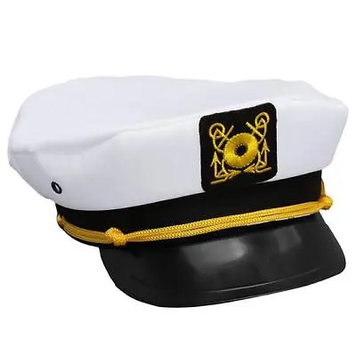 Fashionable Women White Navy Sailor Anchor Marine Costume Party Hat Cap BB • $8.35