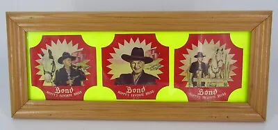 HOPALONG CASSIDY Cowboy Western 1950's - Bond Bread Advertising Labels Framed • £35