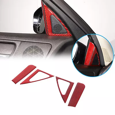 For Infiniti G37 G35 2007-13 Red Carbon Interior Door Speaker Frame Trim Sticker • $25.99