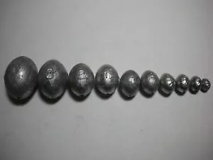 Egg Sinkers - Asstd. Sizes Available Free Shipping - Proudly Made In The USA • $9.99