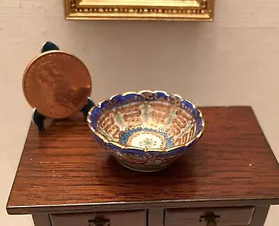 Dollhouse Miniature Elisabett Andrews Vintage Hand Painted Bowl 1:12 • $29.99