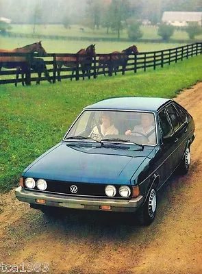 1978 Volkswagen VW DASHER Brochure/Catalog W/ Color Chart: HATCHBACKSEDANWAGON • $8.99