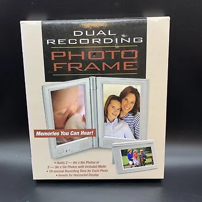 Dual Recording Photo Frame 3 X 5  To 4 X 6” Silver 10 Sec Voice Memory Picture • $15