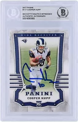 Cooper Kupp Los Angeles Rams Autographed 2017 Panini #117 Beckett Rookie Card • £225.83