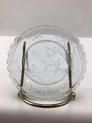 Vintage Pairpoint Sandwich Glass Cup Plate - OLD MOTHER WEST WIND - Clear • $4.95