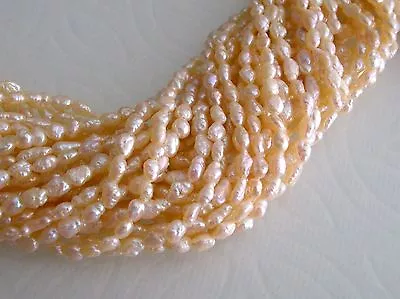 2 Or 3 Loose Vintage Shiny Champagne Gold Tone Fat Shorter Freshwater Rice Pearl • $19.99