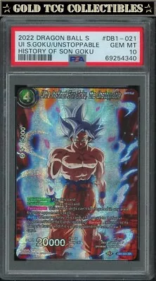 PSA 10 ⭐️ Ultra Instinct Son Goku History Promo Card Super DBS Z DBZ Heroes • $69.95