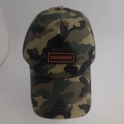 Consigned Camo Snapback Hat Mens One Size 100% Cotton Snap Back Belt  • £8.09