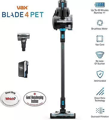 £137.77 • Buy Vax ONEPWR Blade 4 Pet Cordless Vacuum Cleaner With Motorised Pet Tool – CLSV-B4