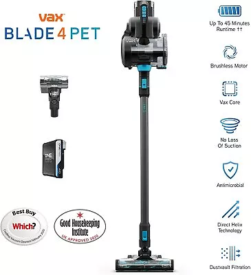 Vax ONEPWR Blade 4 Pet Cordless Vacuum Cleaner With Motorised Pet Tool – CLSV-B4 • £157.77