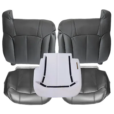 1999 2000 2001 2002 For GMC Sierra Front Leather Seat Cover Graphite Dark Gray • $23.19