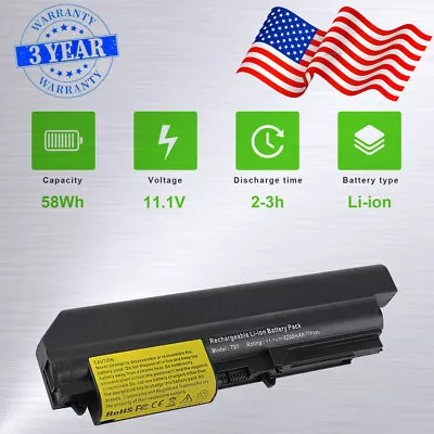 42T5265 Battery For Lenovo ThinkPad T61 R61 T400 R400 T61P 14.1  Widescreen  • $14.99