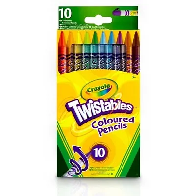 Crayola Twistables 10 Coloured Pencil Crayons - 10 Twist Up Coloured Pencils • £5.24