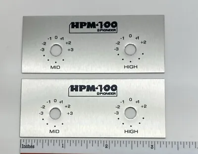 $25 • Buy Pioneer HPM-100 L-Pad Plate Label Badge - Custom Made New Aluminum PAIR  
