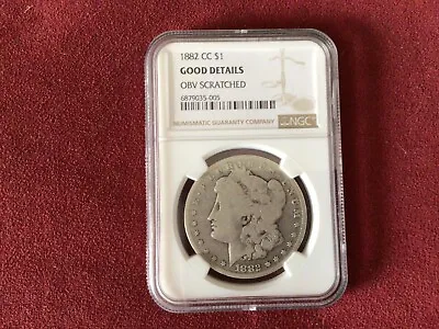 1882 CC Morgan Silver Dollar NGC GOOD DETAILS OBV SCRATCHED • $139